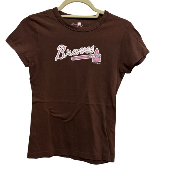 Atlanta Braves - Brown with Pink “Braves” - Size XS-S tag says Med, runs small - Picture 1 of 4